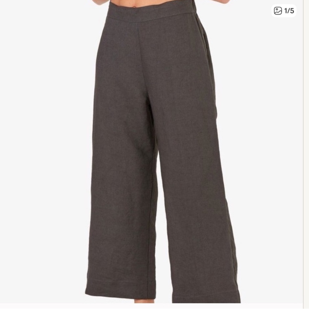 MATE Wide-Leg Dark Gray Pants